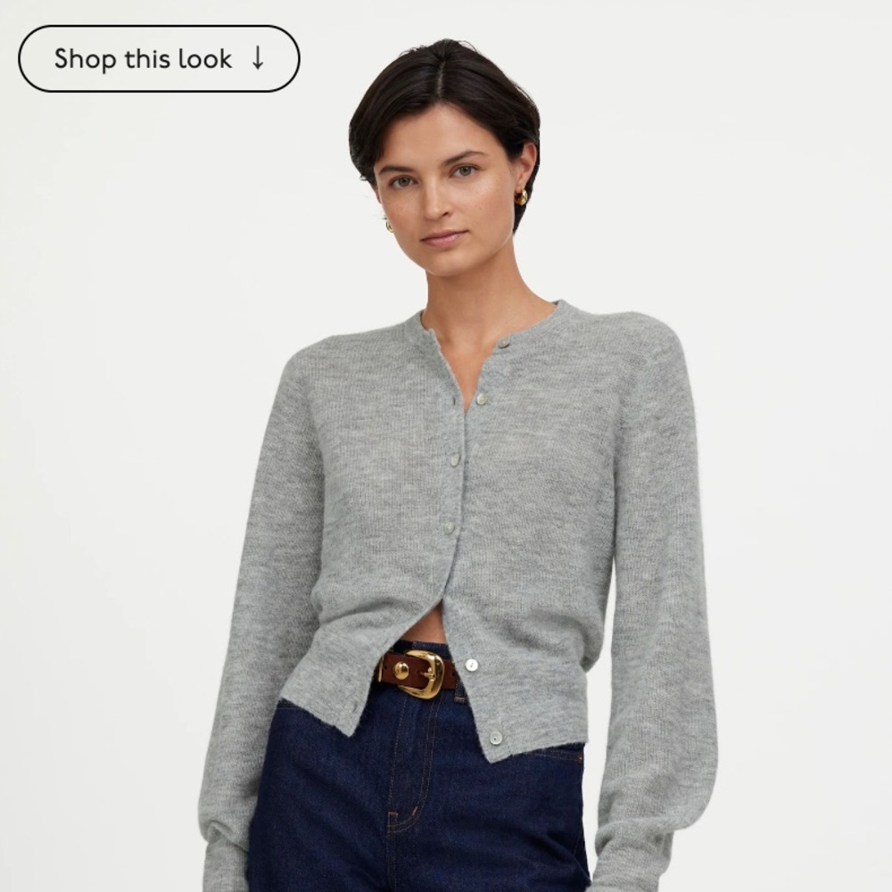 Madewell Ribbed Alpaca-Blend Cardigan Sweater